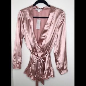 MACCS the label blush silk romper